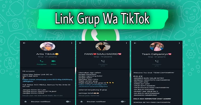 900+ Link Grup WA (WhatsApp) Artis TikTok & TikTokers Terbaru 2024